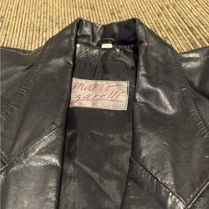 Vintage Mario Zarelli Women's Black Leather Jacket S
